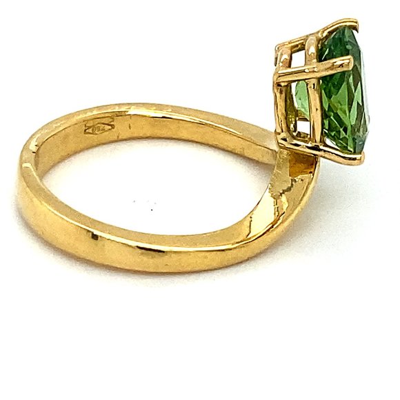 Tsavorite Garnet 2.42ct Solid 18K Yellow Gold Ring - Picture 4 of 7